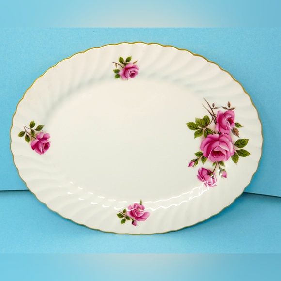 Vintage 1940s Johnson Brothers Lynmere Oval Platter Plate Dish made in England - Picture 4 of 10